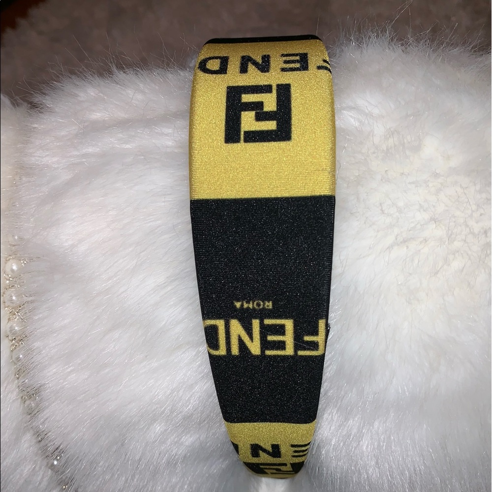 Fendi yellow/black headband